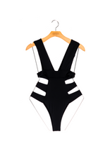 BLACK SWIMSUIT ONE PIECE EXOTIC SEXY CUTT OUT STILL IMAGE