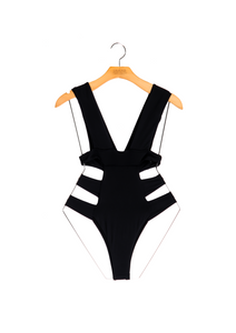 BLACK SWIMSUIT ONE PIECE EXOTIC SEXY CUTT OUT STILL IMAGE